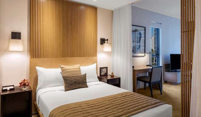 Skye Hotel Suites Parramatta Cameră foto A room at the hotel